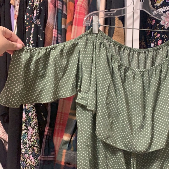 Plus Polka Dot Bardot Romper - Picture 8 of 9